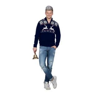 Rensdyr Julesweater Blå