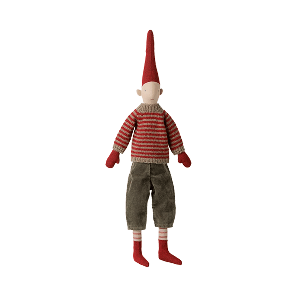 Maileg Jul - Pixy, Str. 3 - Dreng - Stribet strikket sweater : Erling Christensen Møbler
