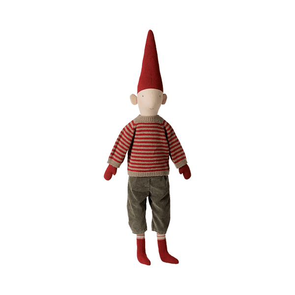 Maileg Jul - Pixy, Str. 5 - Dreng - Stribet strikket sweater : Erling Christensen Møbler